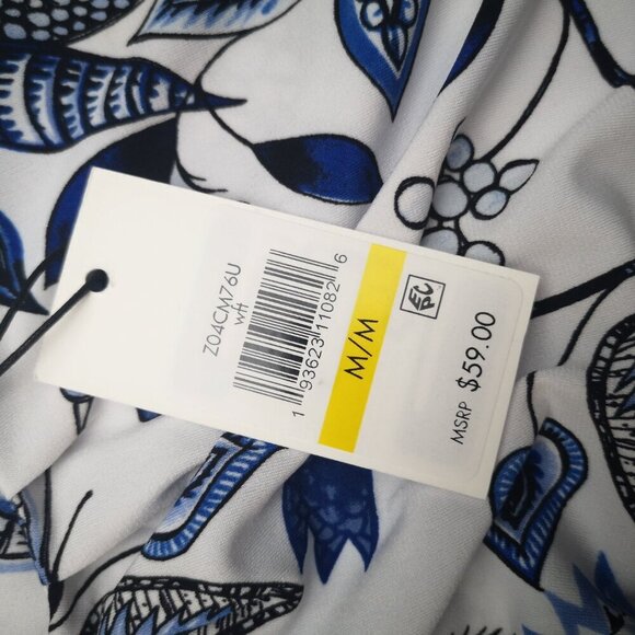 NWT Calvin Klein Ladies Size Medium Blue White & Black Pattern Tank Top - Picture 5 of 11